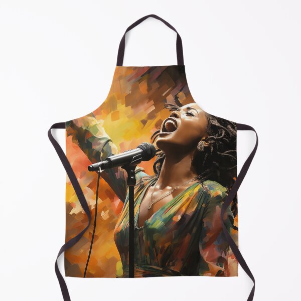 Item preview, Midnight Melody - Black Woman Singing Passionately On Stage - Music Art - Watercolor Art designed and sold by CastleBySea.