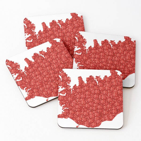 Item preview, Red Rhinestone Iceland designed and sold by TheIconSmith.