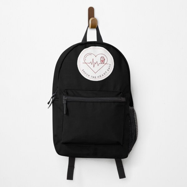 Item preview, Shock the Heart Back – Minimalist ECG Line Art with Defibrillator Icon  designed and sold by VividOrganica.
