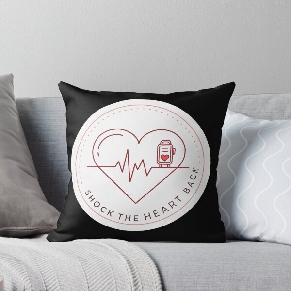 Item preview, Shock the Heart Back – Minimalist ECG Line Art with Defibrillator Icon  designed and sold by VividOrganica.