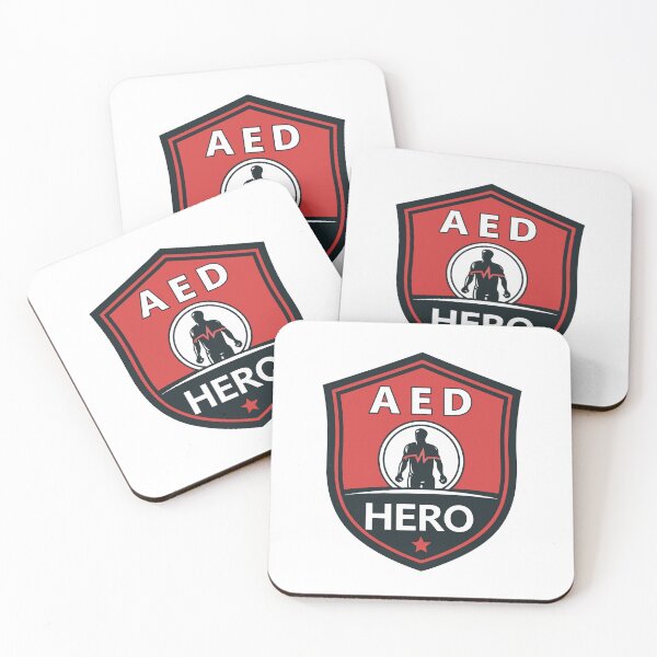 Item preview, AED Hero – Bold Badge Style Defibrillator  designed and sold by VividOrganica.