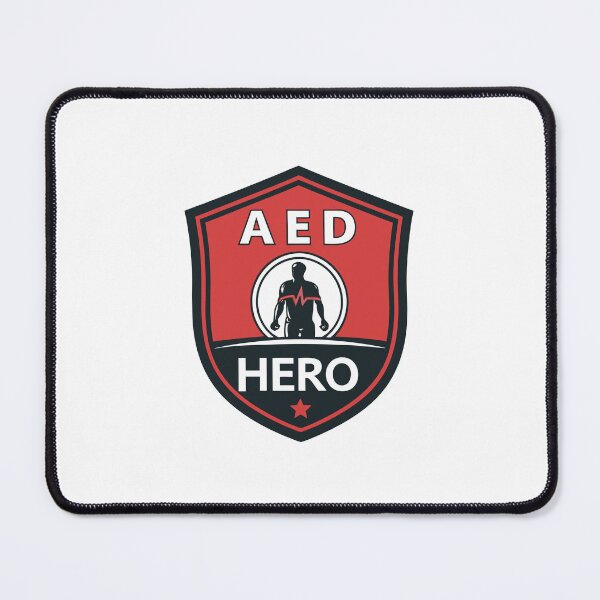 Item preview, AED Hero – Bold Badge Style Defibrillator  designed and sold by VividOrganica.