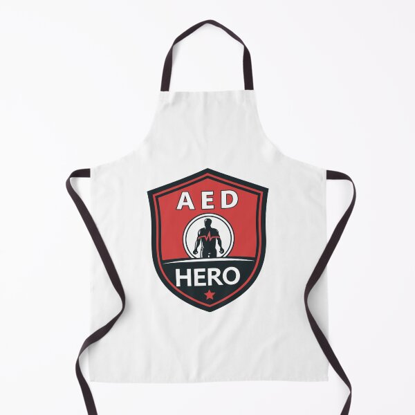 Item preview, AED Hero – Bold Badge Style Defibrillator designed and sold by VividOrganica.