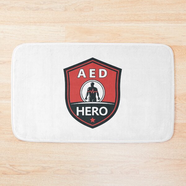 Item preview, AED Hero – Bold Badge Style Defibrillator  designed and sold by VividOrganica.