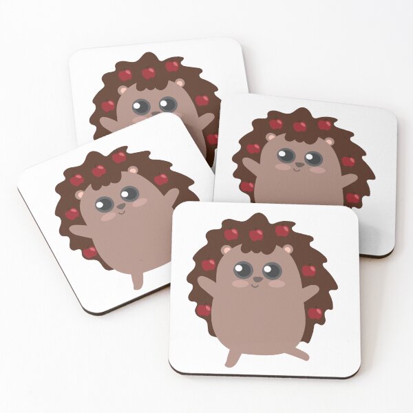 Item preview, Flat Design Love Illustration with Hedgehog Wearing Apple Decoration designed and sold by AlginaPugachova.