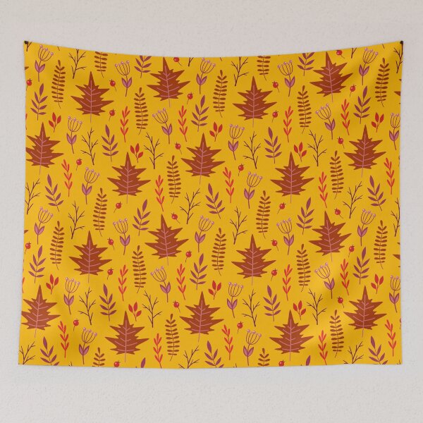 Item preview, Autumn Leaves and Botanical Pattern designed and sold by QuietBloom80.