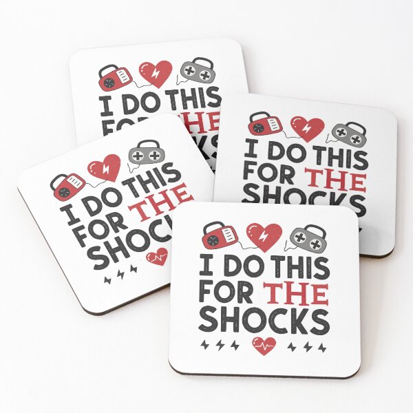 Item preview, I Do This For The Shocks – Funny Defibrillator Typography Design designed and sold by VividOrganica.