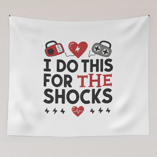 Item preview, I Do This For The Shocks – Funny Defibrillator Typography Design designed and sold by VividOrganica.