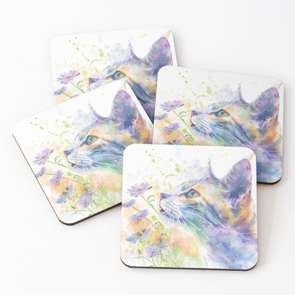 Item preview, Cat enjoying the scent of flowers Design designed and sold by ellieknight911.