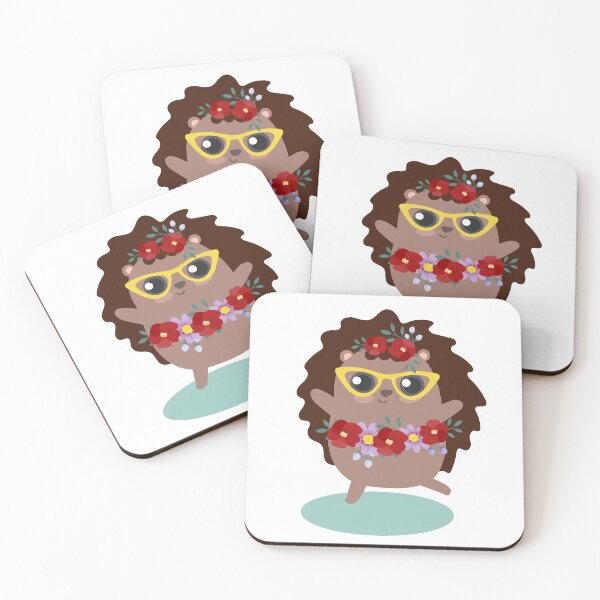 Item preview, Flat Design Love Illustration with Hedgehog Wearing Flowers Decoration	 designed and sold by AlginaPugachova.