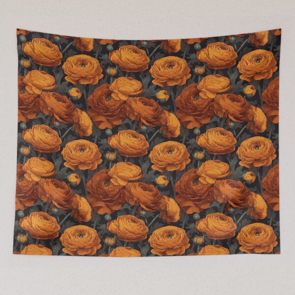 Item preview, Bold Exotic Ranunculus Illustration For Rustic Charm designed and sold by RoyalStarsPatts.