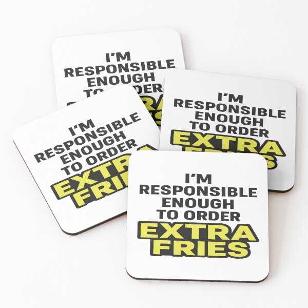 Item preview, Funny Fries – Extra Fries Quote Meme for Food Lovers & Fast Food Fans designed and sold by POD DYNASTY | Original Print On Demand T-Shirt Graphics.