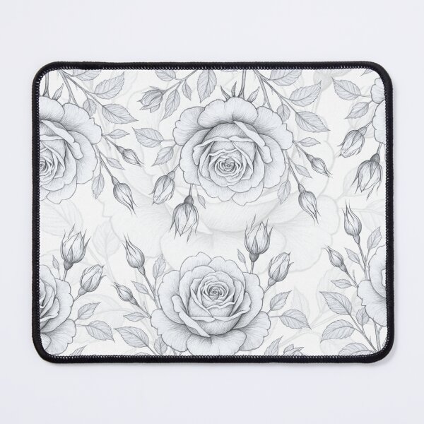 Item preview, Soft Rose Botanical Sketch Pattern designed and sold by imperiumpublicitario .