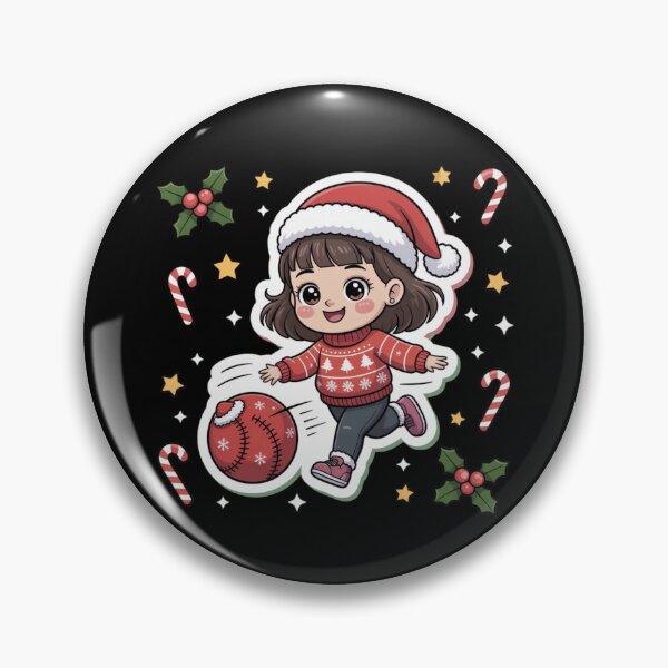 Item preview, Cute Kawaii Christmas  - Kickball girl designed and sold by DamioPolArt.