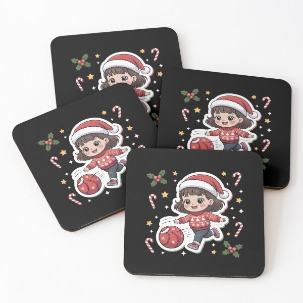 Item preview, Cute Kawaii Christmas  - Kickball girl designed and sold by DamioPolArt.