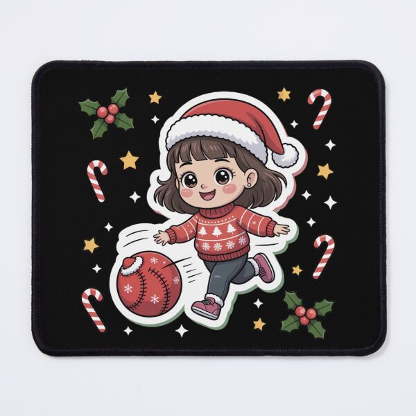 Item preview, Cute Kawaii Christmas  - Kickball girl designed and sold by DamioPolArt.