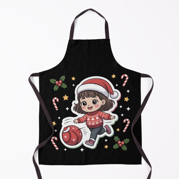 Item preview, Cute Kawaii Christmas - Kickball girl designed and sold by DamioPolArt.