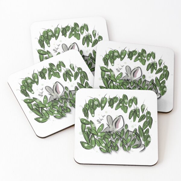 Item preview, Cute little bunny hidden in the bushes designed and sold by dreamseller88.