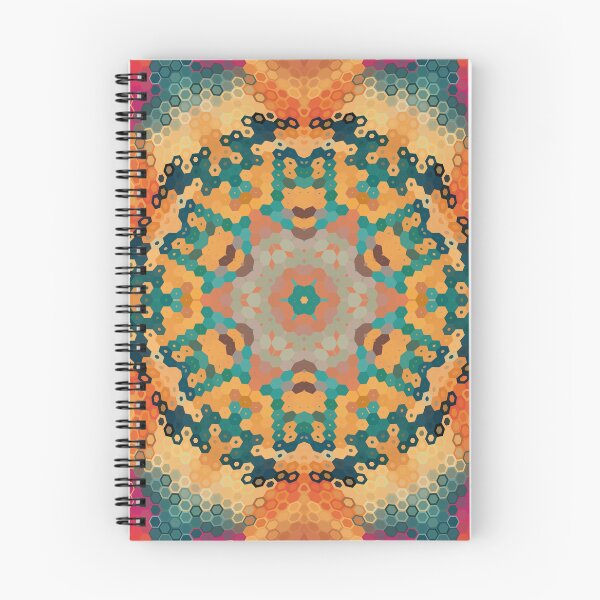 Item preview, Hex Mandala Orange and Blue designed and sold by WormholeOrbital.