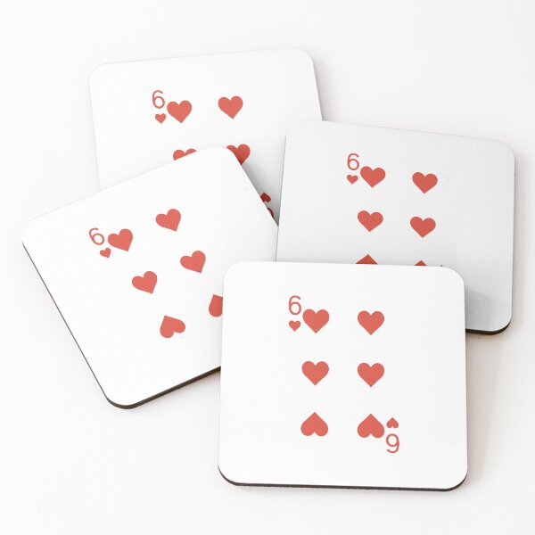 Item preview, Deck of Cards - Six of Hearts designed and sold by goal-getter.