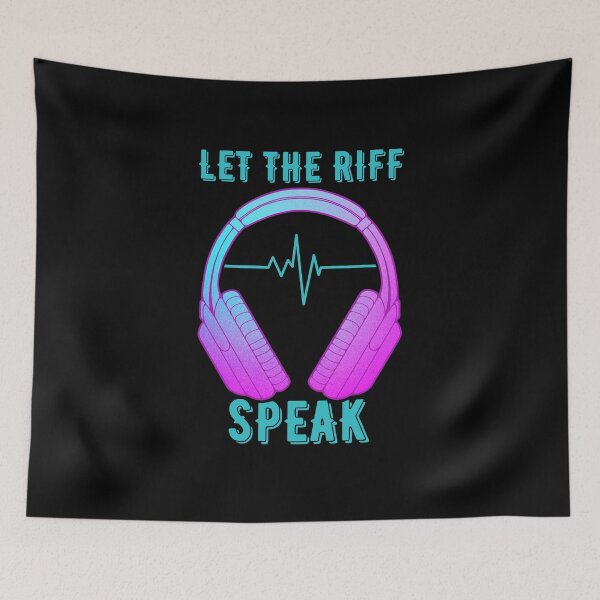 Item preview, Music Lover Headphones Let The Riff Speak designed and sold by ObsidianDaz.