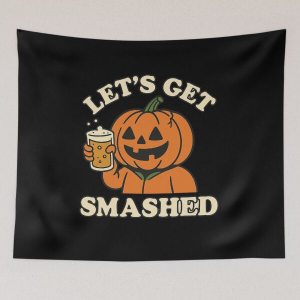 Item preview, Let’s Get Smashed – Funny Halloween Pumpkin Design designed and sold by Tatko Designs.