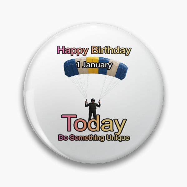 Item preview, Birthday Parachutist 1 January designed and sold by ariksworld.