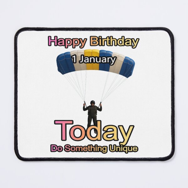 Item preview, Birthday Parachutist 1 January designed and sold by ariksworld.