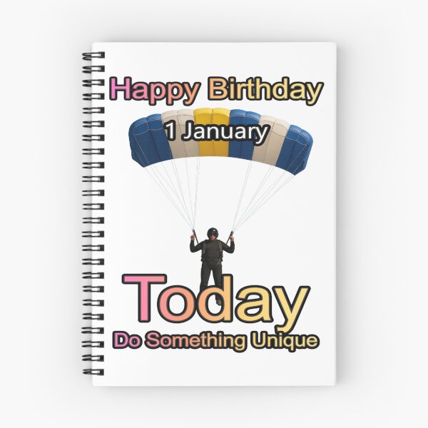 Item preview, Birthday Parachutist 1 January designed and sold by ariksworld.