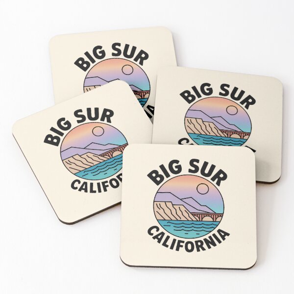 Item preview, Big Sur California Minimalist Circle Sticker designed and sold by Horizon Tales.