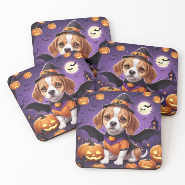 Item preview, Halloween Beagle Night Scene designed and sold by NeatThingLover.