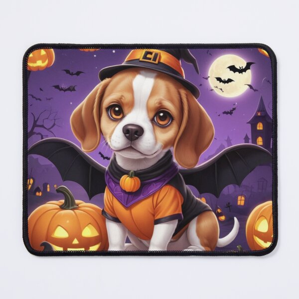Item preview, Halloween Beagle Night Scene designed and sold by NeatThingLover.