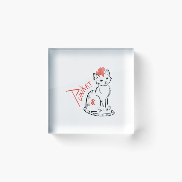 Item preview, Red Crested Punk Cat designed and sold by CleyVonSlay.
