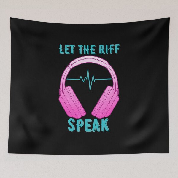 Item preview, Music Lover Headphones Let The Riff Speak designed and sold by ObsidianDaz.