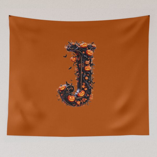 Item preview, Gothic J Halloween Alphabet Letter Art Print for home decor and clothes  designed and sold by TheGaliyaStudio.
