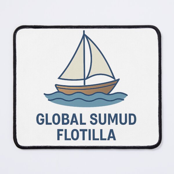 Item preview, Global Sumud Flotilla | Classic Sailing Boat on Waves Illustration designed and sold by ✨ Daily Vibe Studio ✨.