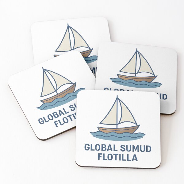 Item preview, Global Sumud Flotilla | Classic Sailing Boat on Waves Illustration designed and sold by ✨ Daily Vibe Studio ✨.