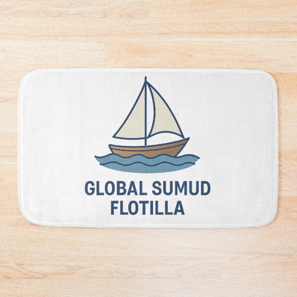 Item preview, Global Sumud Flotilla | Classic Sailing Boat on Waves Illustration designed and sold by ✨ Daily Vibe Studio ✨.