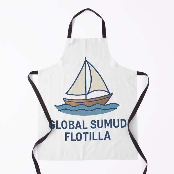 Item preview, Global Sumud Flotilla | Classic Sailing Boat on Waves Illustration designed and sold by ✨ Daily Vibe Studio ✨.