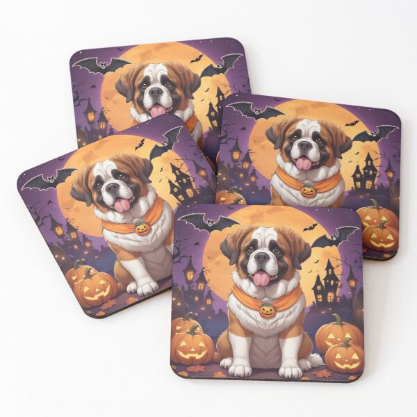 Item preview, Kawaii Halloween St Bernard Illustration designed and sold by NeatThingLover.