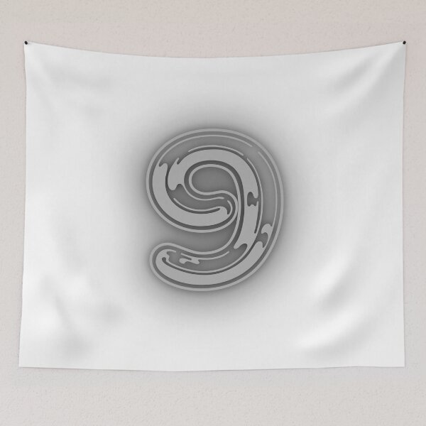 Item preview, nine, ninth, lucky number, auspicious number, sports team, school team tee, designed and sold by chipmuckdesignn.