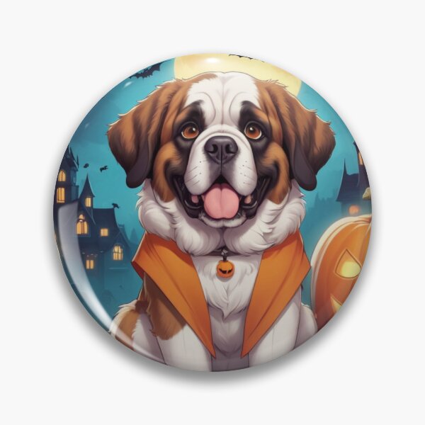 Item preview, Halloween St Bernard Night Scene designed and sold by NeatThingLover.