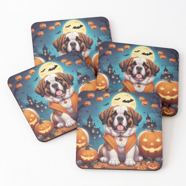 Item preview, Halloween St Bernard Night Scene designed and sold by NeatThingLover.