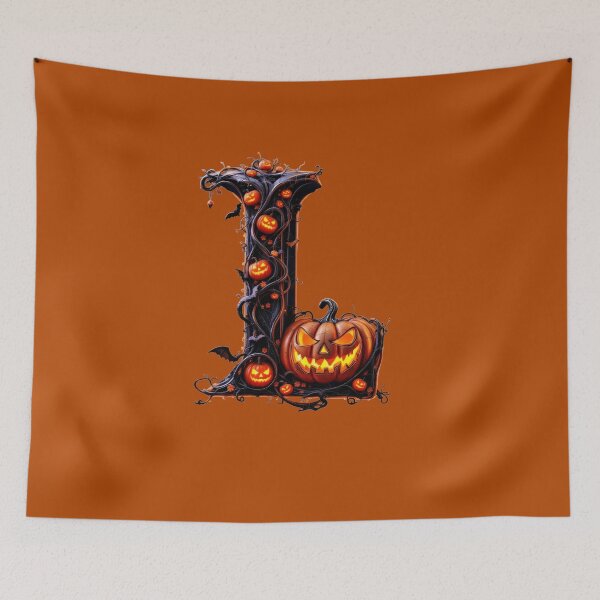 Item preview, Copy of Gothic L Halloween Alphabet Monogram, Gothic Letter Art Print for home decor and clothes  designed and sold by TheGaliyaStudio.