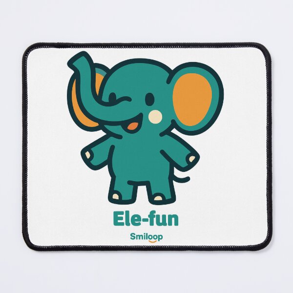 Item preview, Ele-fun – Diseño de elefante divertido y tierno designed and sold by Smiloop Kivivi.