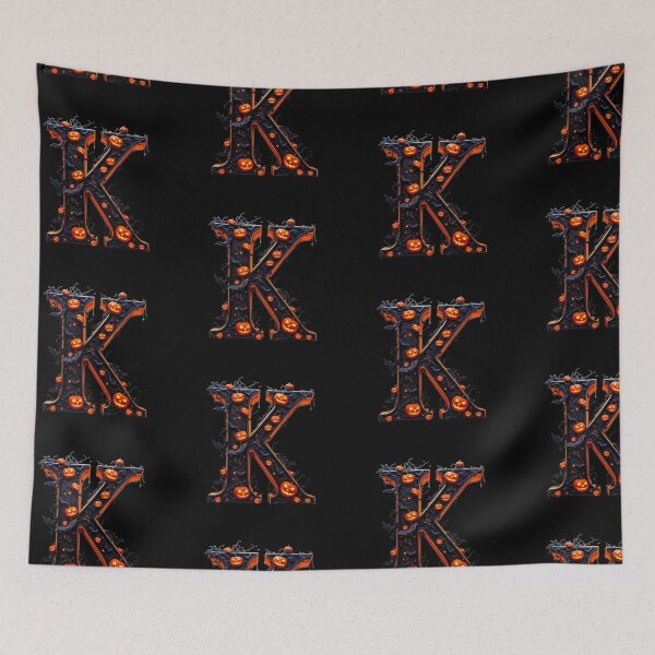 Item preview, Copy of Gothic K Halloween Alphabet Monogram, Gothic Letter Art Print for home decor and clothes  designed and sold by TheGaliyaStudio.