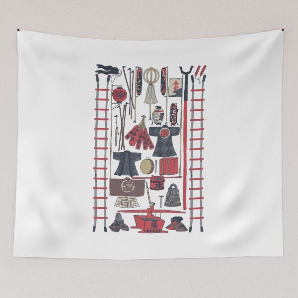 Item preview, Edo Firefighter Tools Chart – TokomoroJP | Japanese Woodblock designed and sold by tokomoroJP.