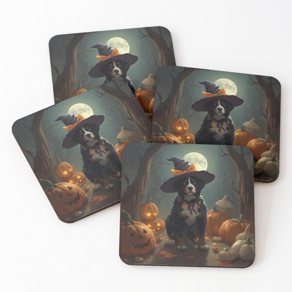 Item preview, Spooky Night St Bernard Halloween Art designed and sold by NeatThingLover.