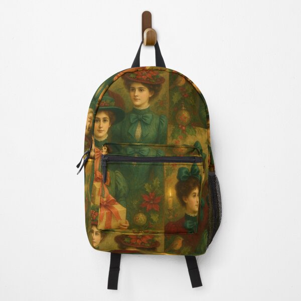 Item preview, Victorian Christmas Gift Ladies Holiday Portrait Vintage Xmas Design designed and sold by freackly.