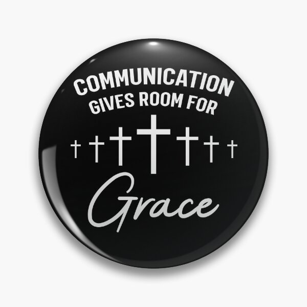 Item preview, Communication Gives Room For Grace Christian Faith  - White Cross - Christian - Pink Hearts designed and sold by Luvjesus2.